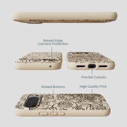 Seashell Inked Blooms Google Pixel 10 Pro XL Case
