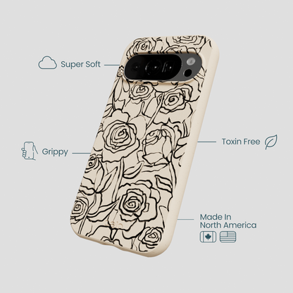 Seashell Inked Blooms Google Pixel 10/10 Pro Case