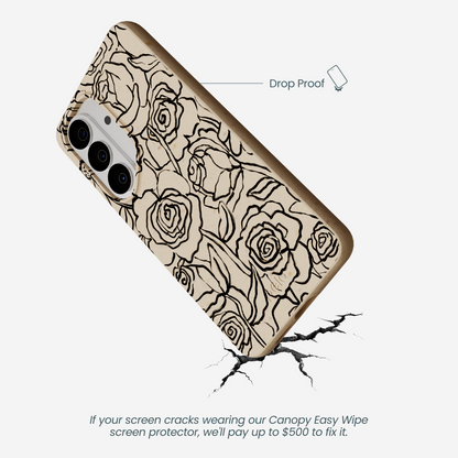 Seashell Inked Blooms Samsung Galaxy S26 Case