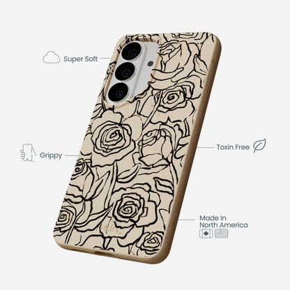 Seashell Inked Blooms Samsung Galaxy S26 Case