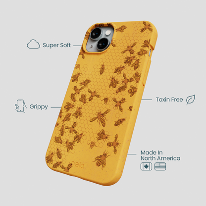 Honey Inside the Hive iPhone 14 Plus Case