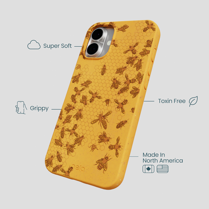 Honey Inside the Hive iPhone 16 Plus Case
