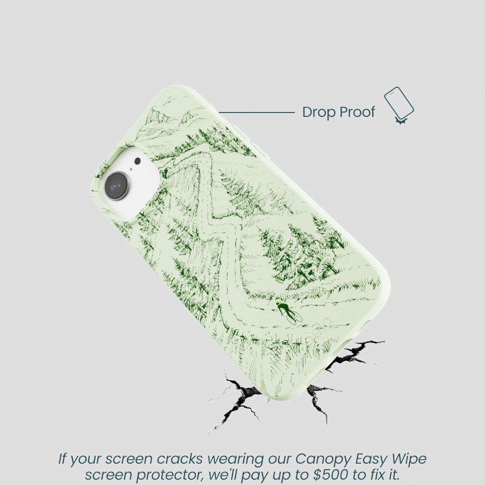 Sage Green Into the Mountains iPhone 16e/17e Case