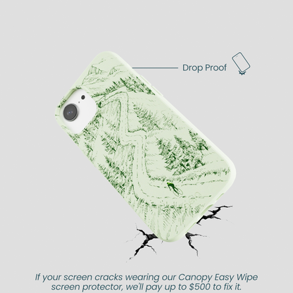 Sage Green Into the Mountains iPhone 16e/17e Case