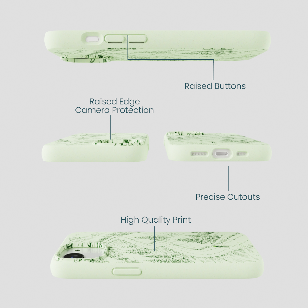 Sage Green Into the Mountains iPhone 16e/17e Case
