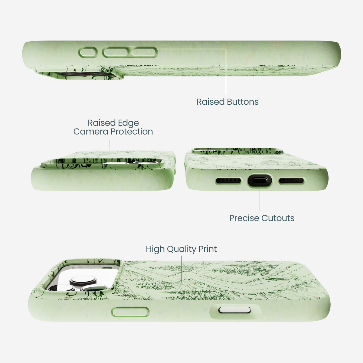 Sage Green Into the Mountains iPhone 17 Pro Max Case