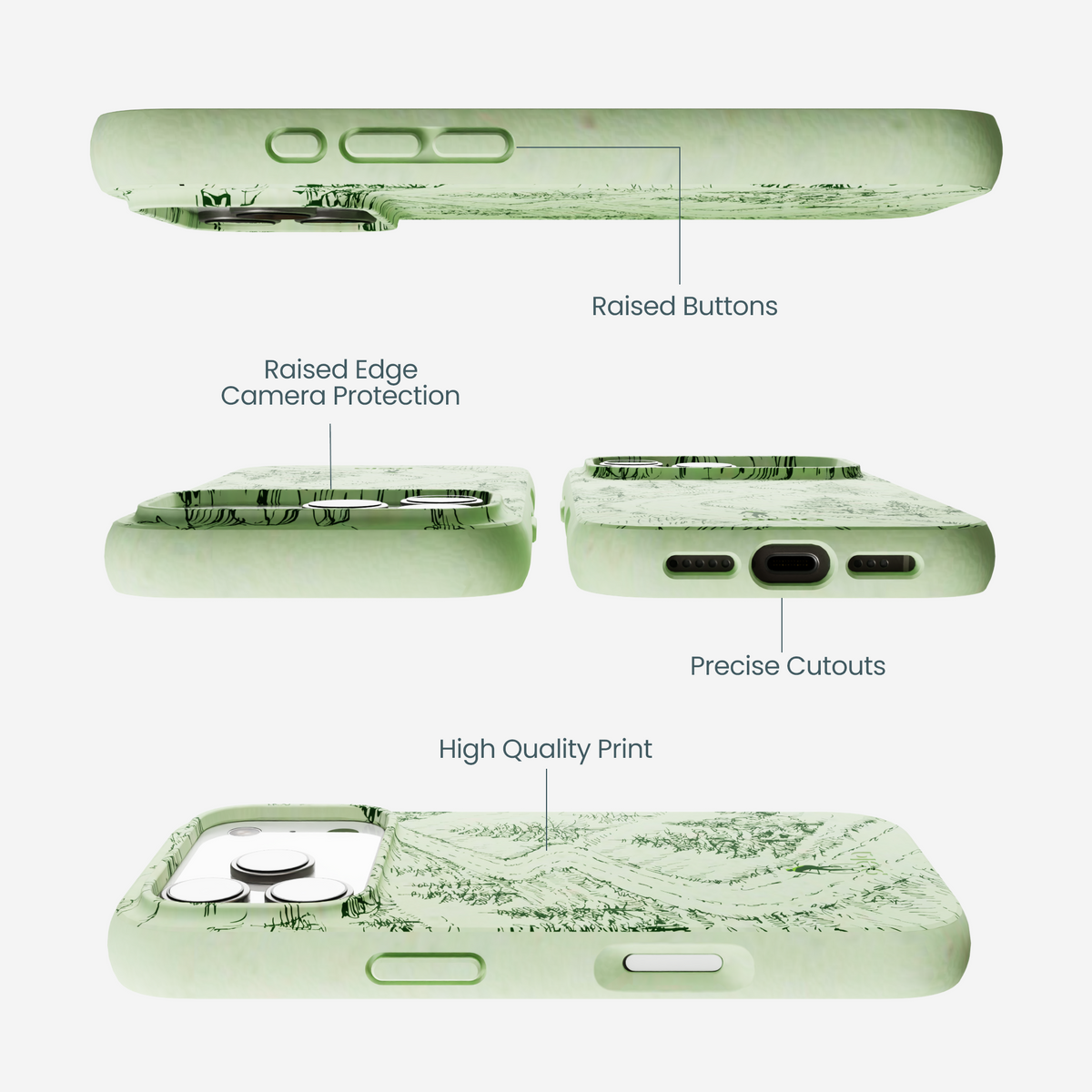 Sage Green Into the Mountains iPhone 17 Pro Case