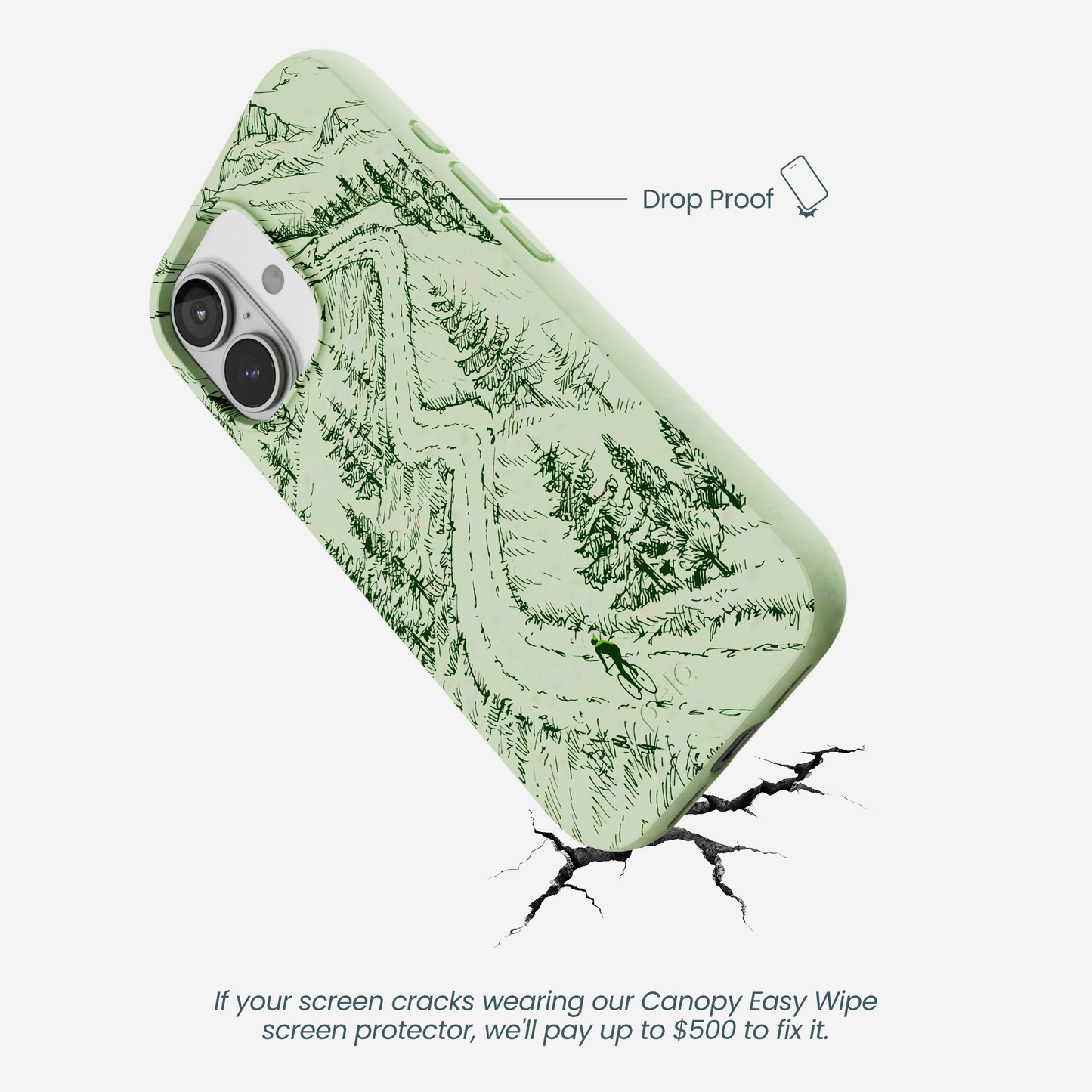 Sage Green Into the Mountains iPhone 17 Case