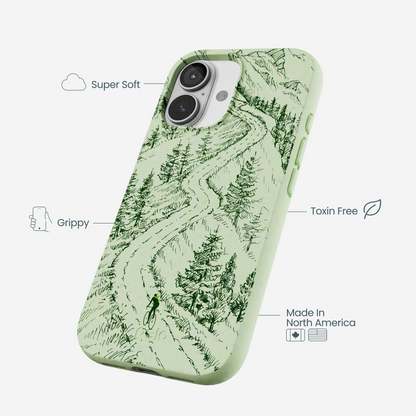 Sage Green Into the Mountains iPhone 17 Case