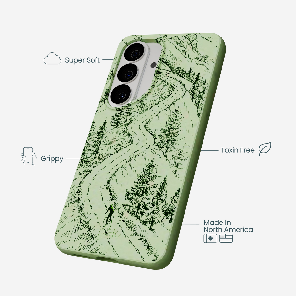 Sage Green Into the Mountains Samsung Galaxy S26 Case
