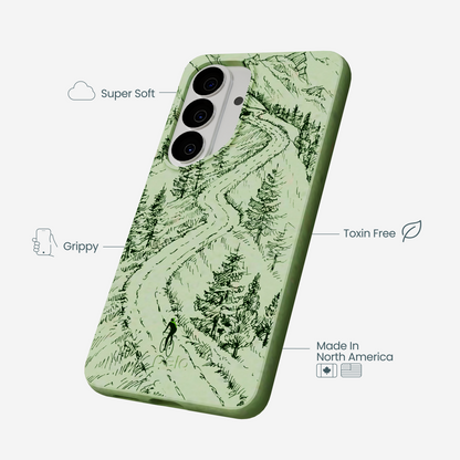 Sage Green Into the Mountains Samsung Galaxy S26 Case