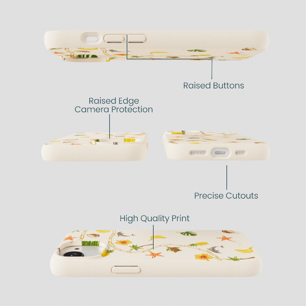 Seashell Island Charms iPhone 16e/17e Case