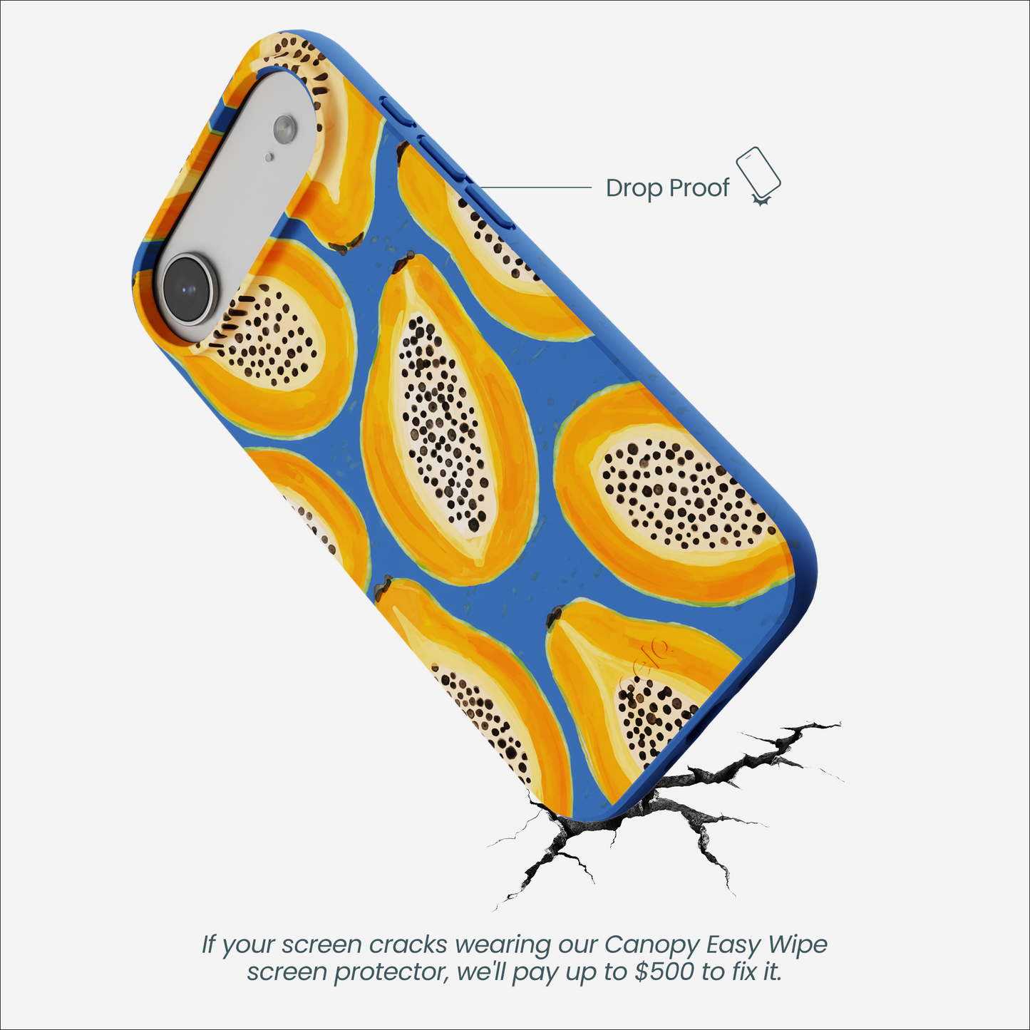 Electric Blue Juicy Papayas iPhone Air Case
