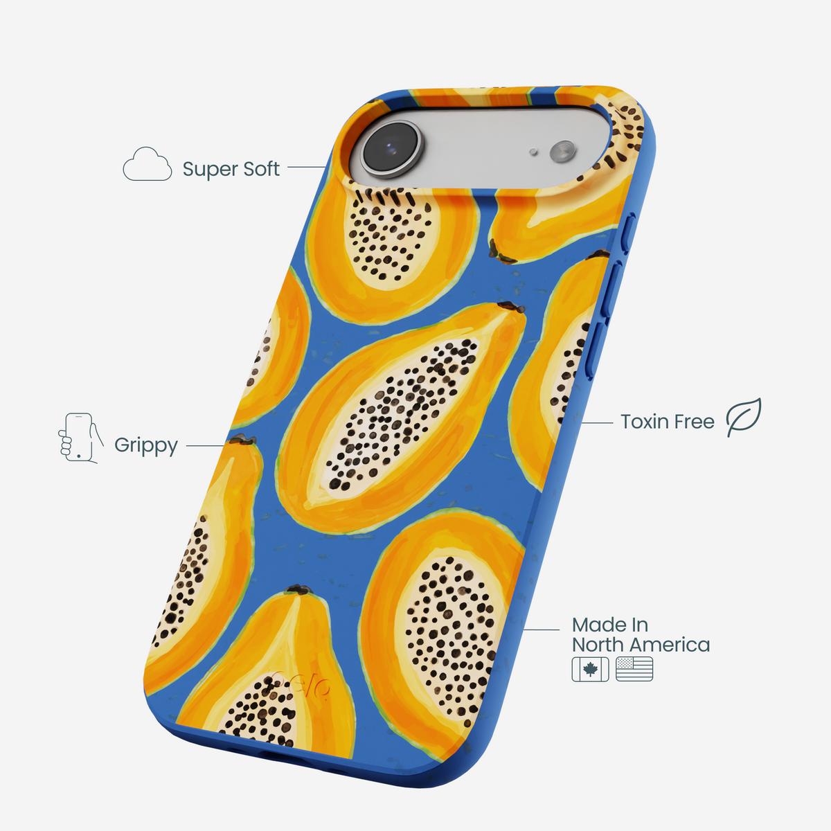 Electric Blue Juicy Papayas iPhone Air Case