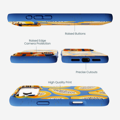 Electric Blue Juicy Papayas iPhone 17 Pro Max Case