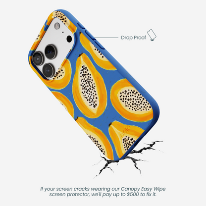 Electric Blue Juicy Papayas iPhone 17 Pro Case