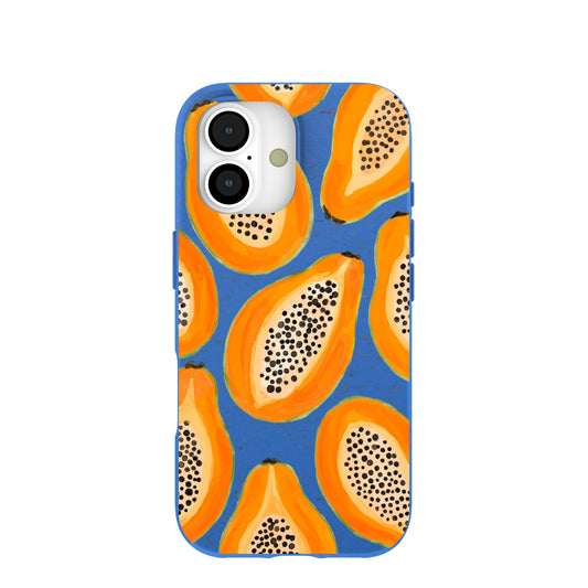 Electric Blue Juicy Papayas iPhone 17 Case