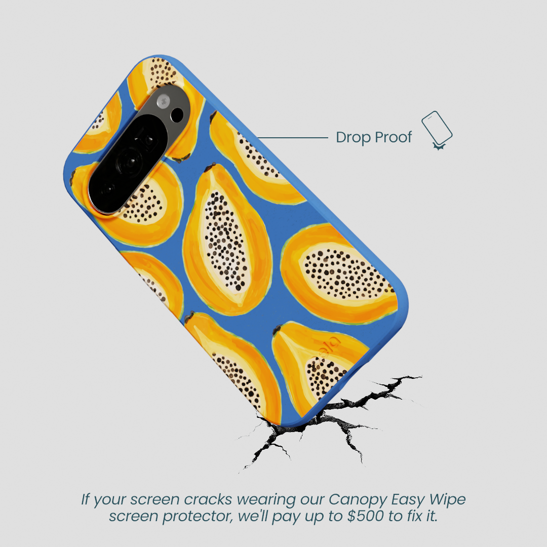 Electric Blue Juicy Papayas Google Pixel 10/10 Pro Case