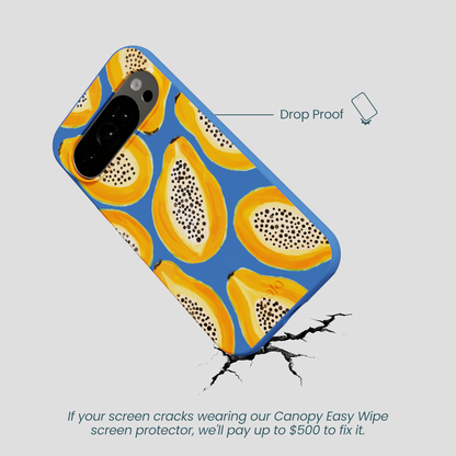 Electric Blue Juicy Papayas Google Pixel 10/10 Pro Case