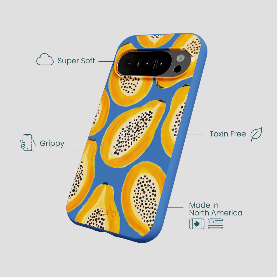 Electric Blue Juicy Papayas Google Pixel 10/10 Pro Case