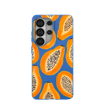 Electric Blue Juicy Papayas Samsung Galaxy S26 Ultra Case