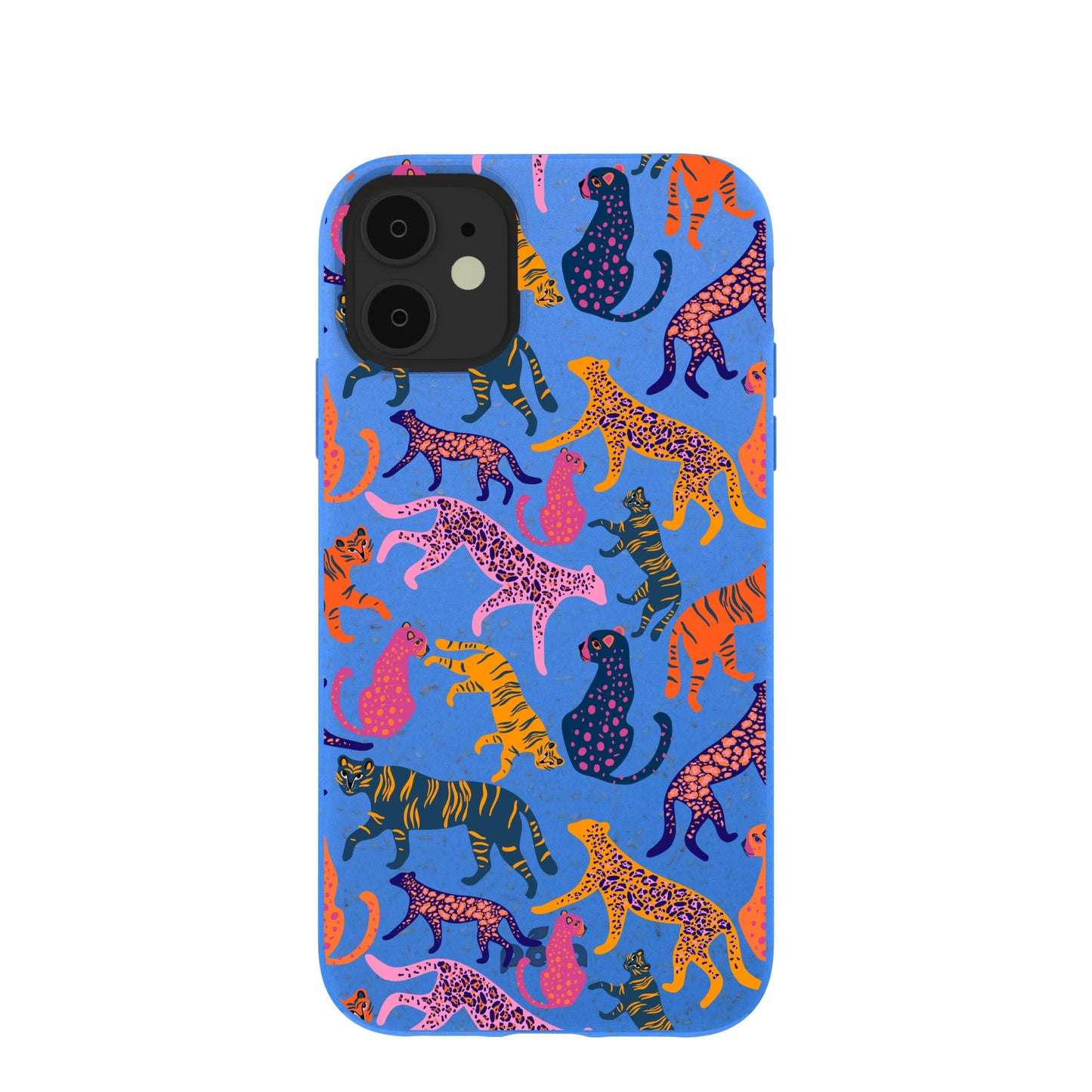 Electric Blue Jungle Cat iPhone 11 Case
