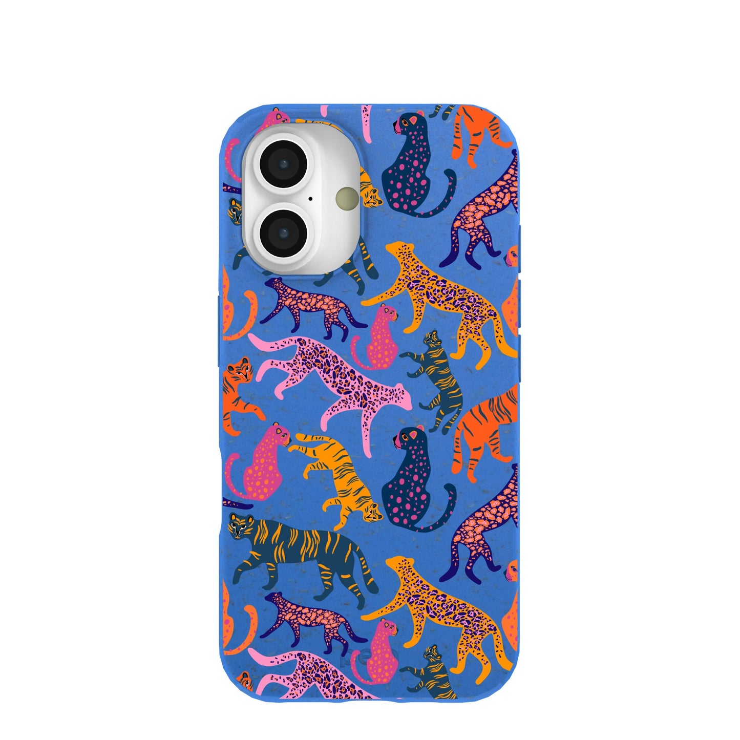 Electric Blue Jungle Cat iPhone 16 Case