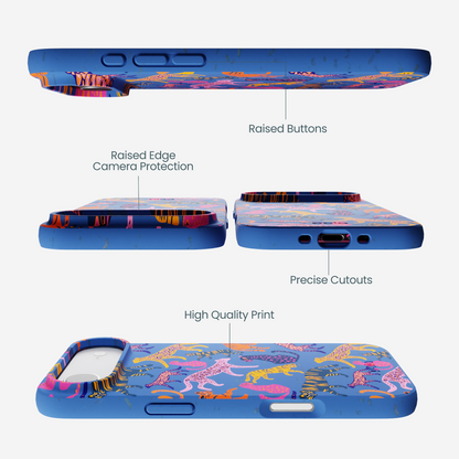 Electric Blue Jungle Cat iPhone Air Case