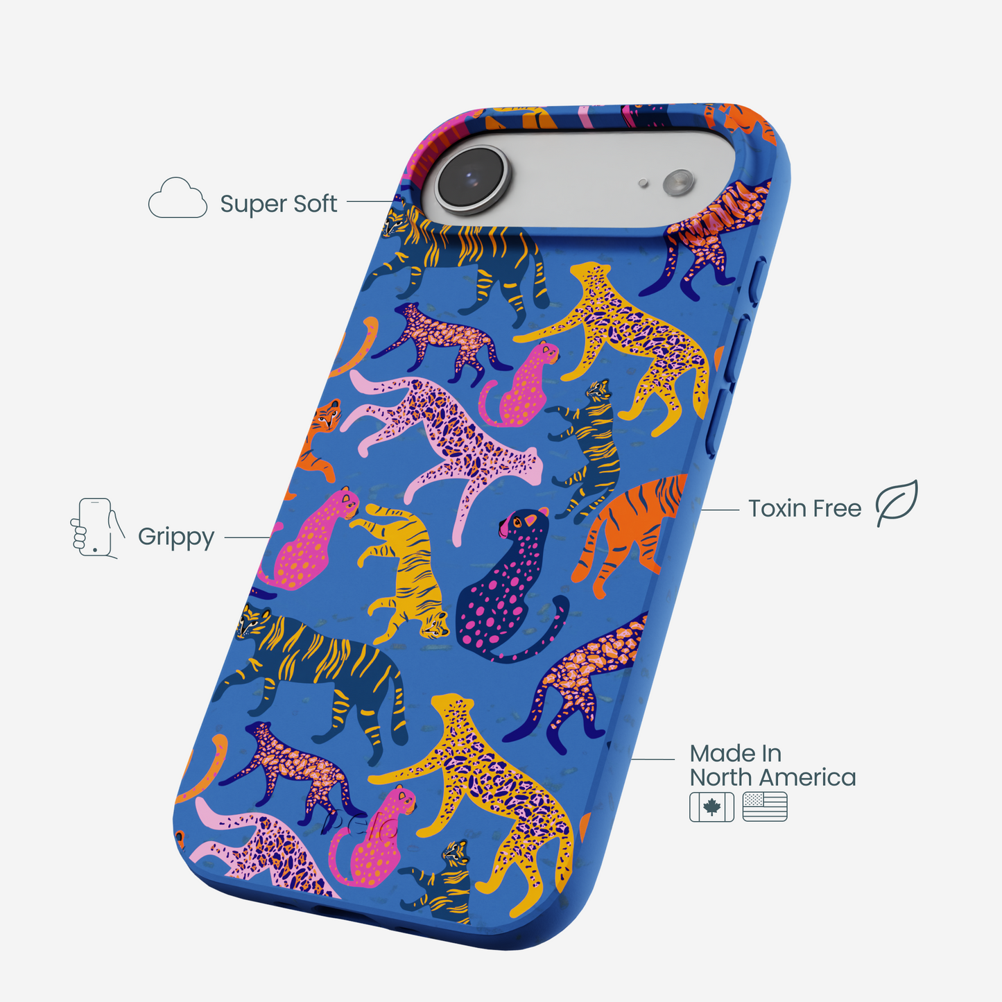 Electric Blue Jungle Cat iPhone Air Case