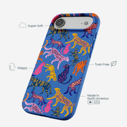 Electric Blue Jungle Cat iPhone Air Case