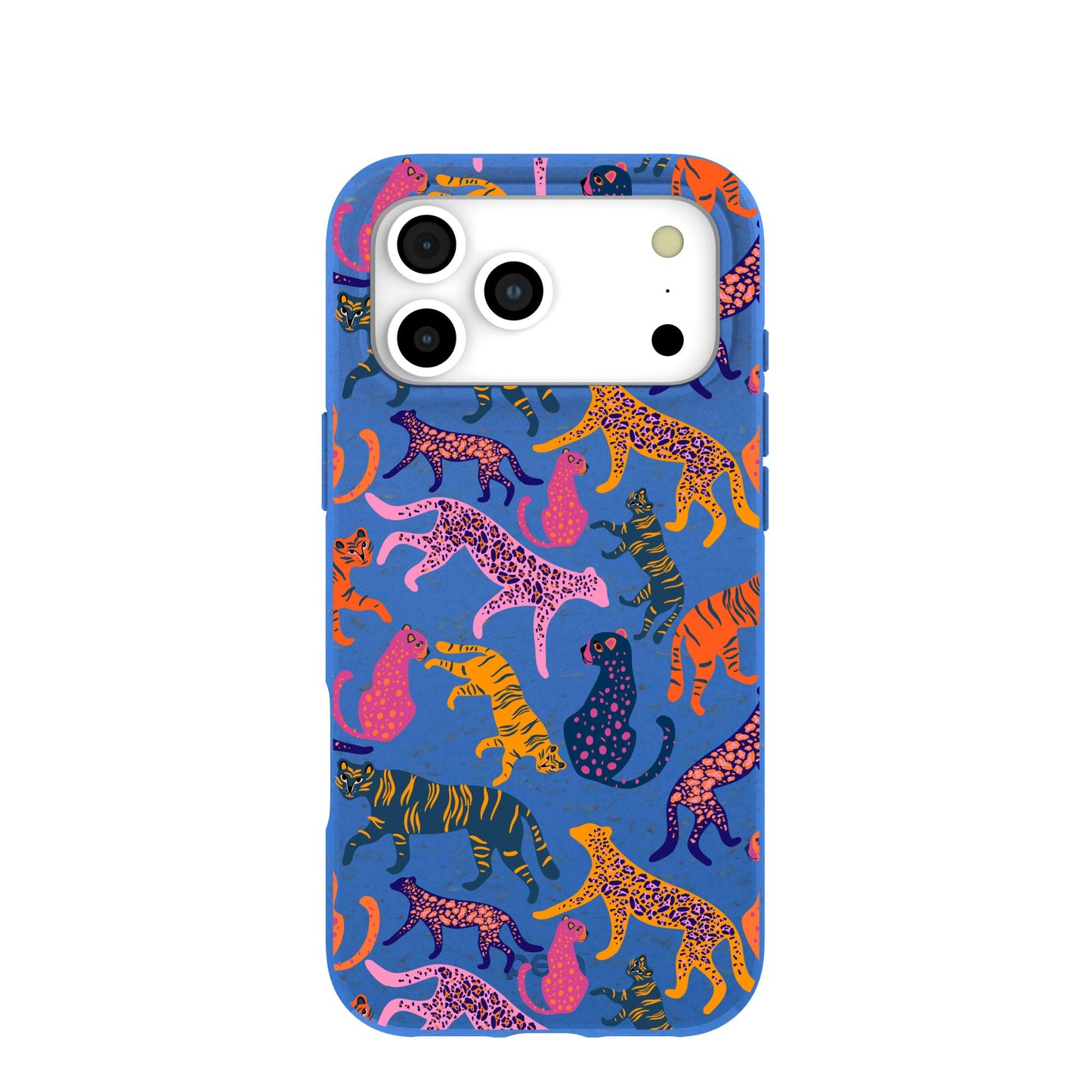 Electric Blue Jungle Cat iPhone 17 Pro Max Case
