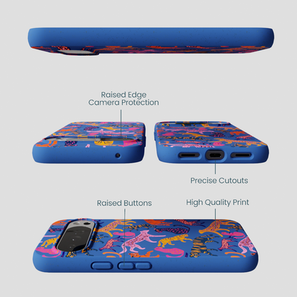 Electric Blue Jungle Cat Google Pixel 10 Pro XL Case