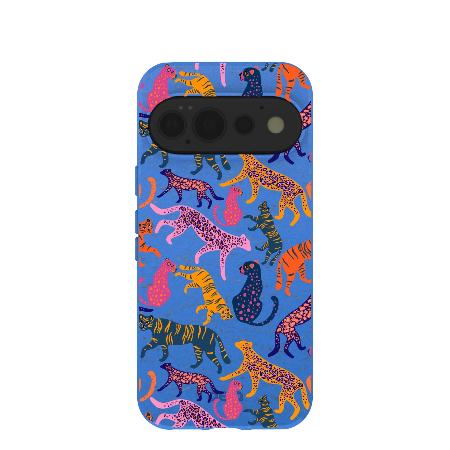 Electric Blue Jungle Cat Google Pixel 11 Pro Case