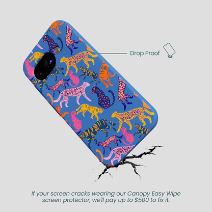 Electric Blue Jungle Cat Google Pixel 9a Case