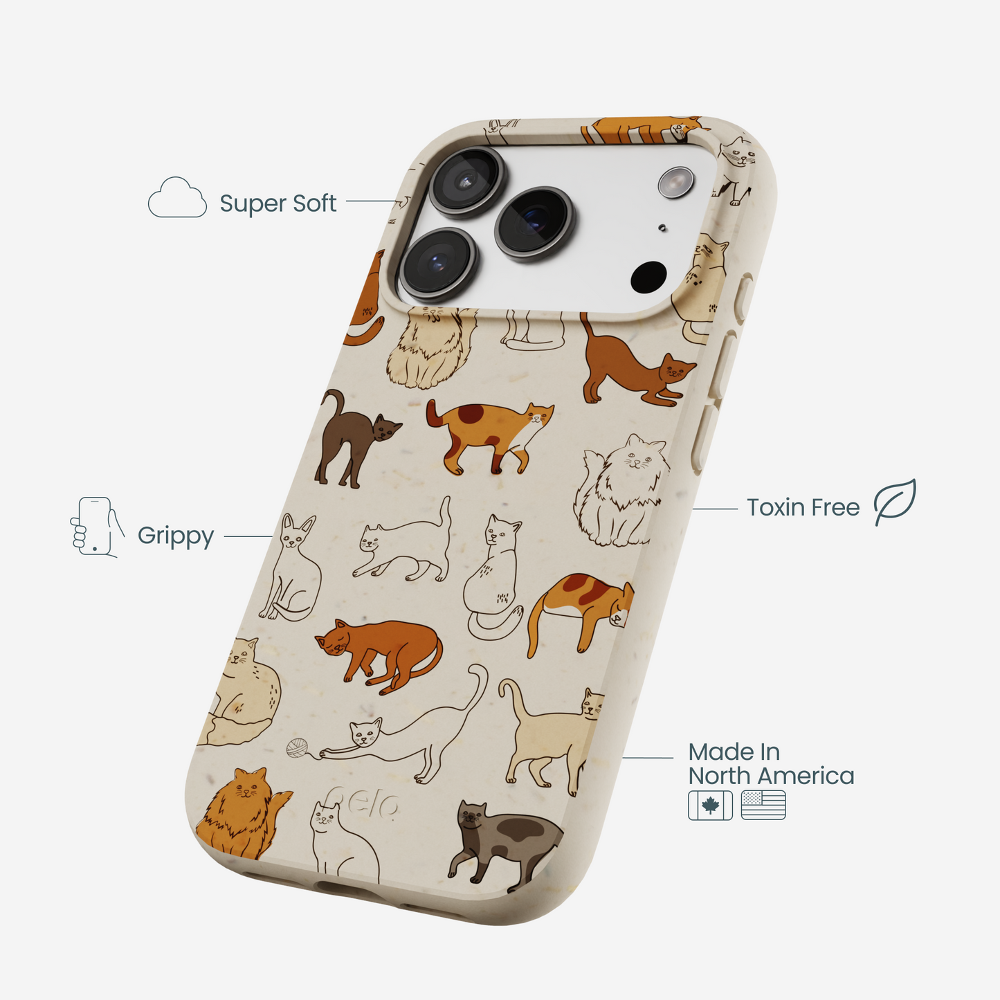 London Fog Kitty Cats iPhone 17 Pro Case