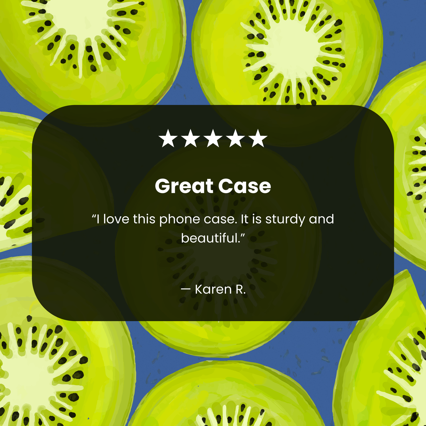 Electric Blue Kiwi Slices iPhone 17 Pro Case