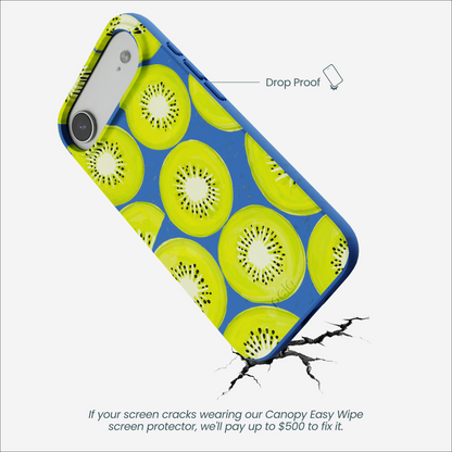 Electric Blue Kiwi Slices iPhone Air Case