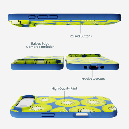 Electric Blue Kiwi Slices iPhone Air Case