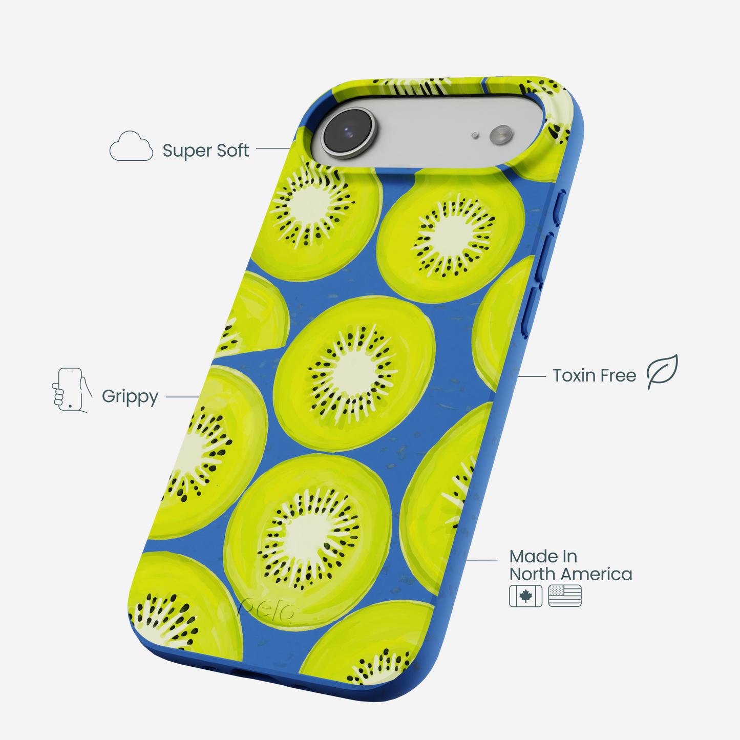 Electric Blue Kiwi Slices iPhone Air Case