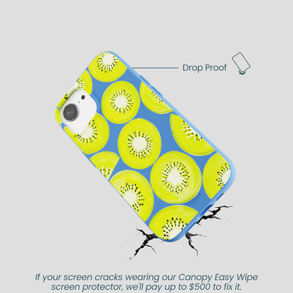 Electric Blue Kiwi Slices iPhone 16e/17e Case