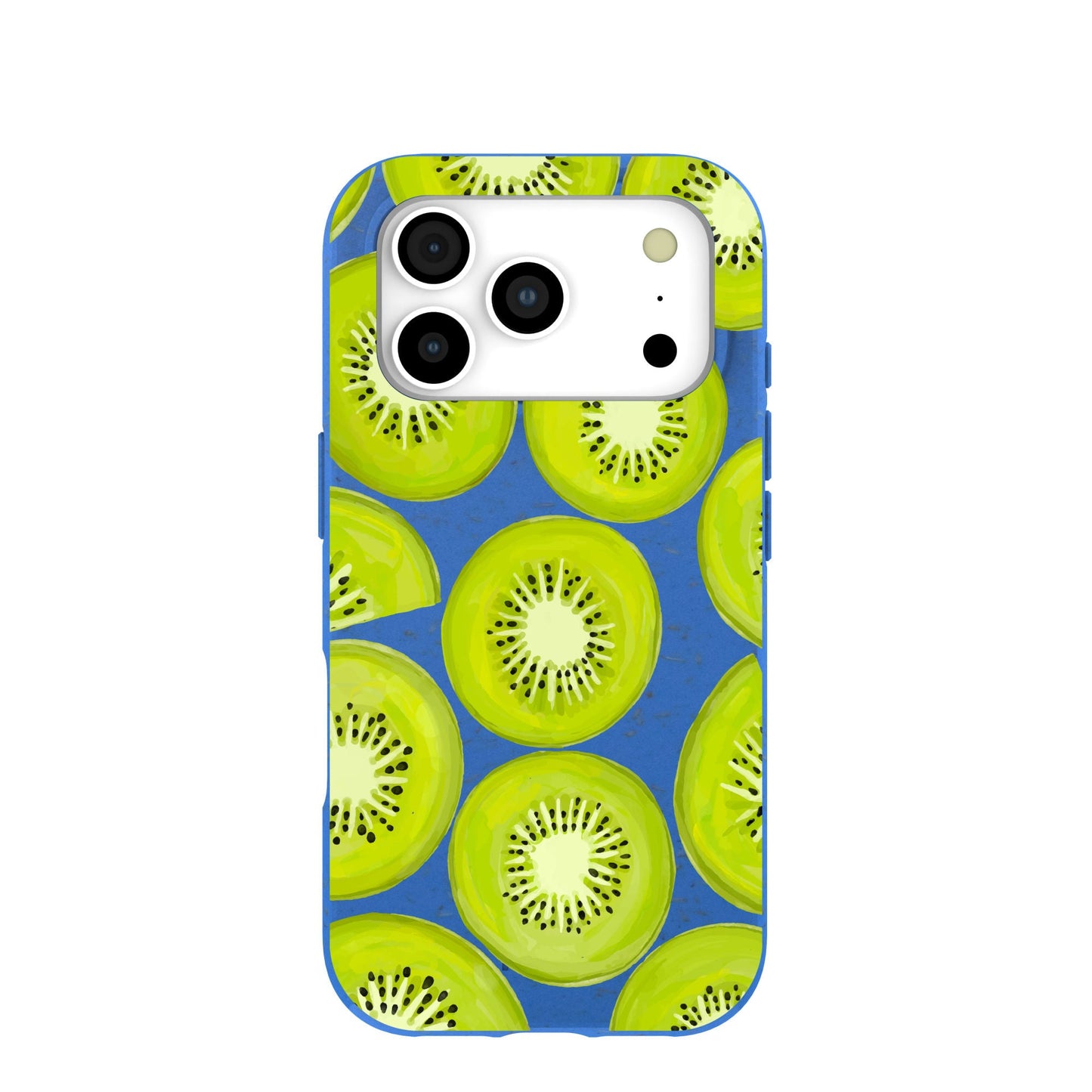 Electric Blue Kiwi Slices iPhone 17 Pro Case