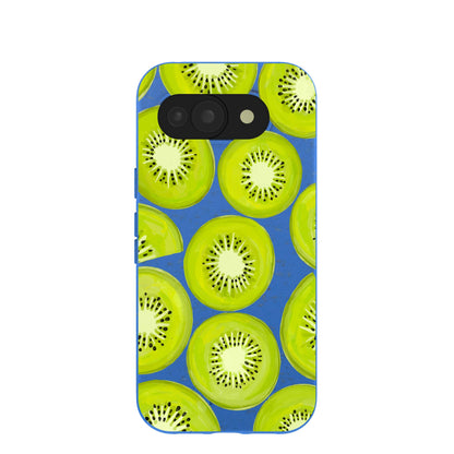 Electric Blue Kiwi Slices Google Pixel 10a Case