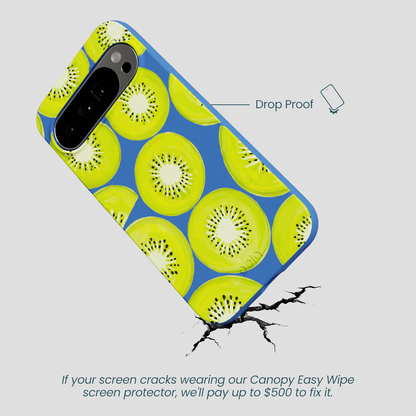 Electric Blue Kiwi Slices Google Pixel 10 Pro XL Case