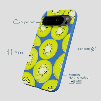 Electric Blue Kiwi Slices Google Pixel 10 Pro XL Case