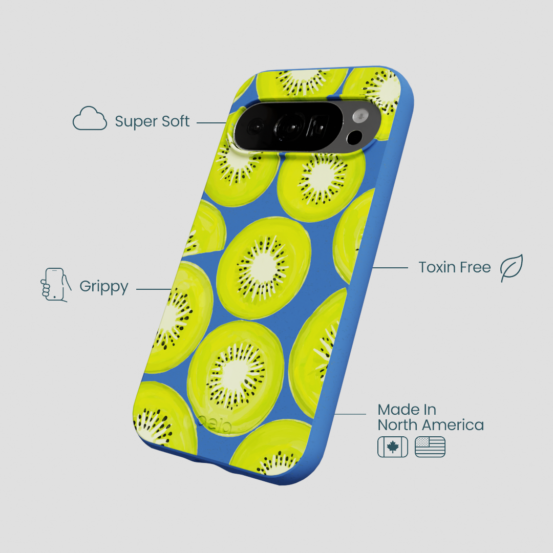 Electric Blue Kiwi Slices Google Pixel 10/10 Pro Case