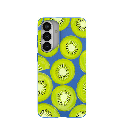 Electric Blue Kiwi Slices Samsung Galaxy S26+(Plus) Case