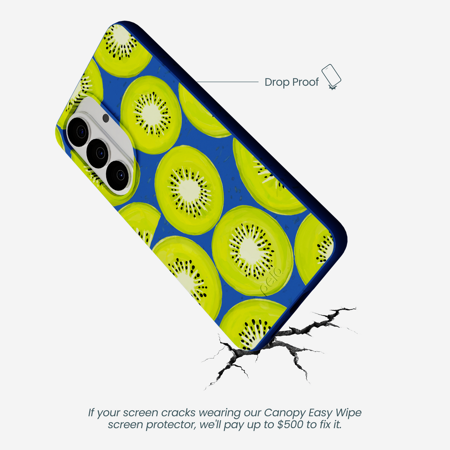 Electric Blue Kiwi Slices Samsung Galaxy S26 Case