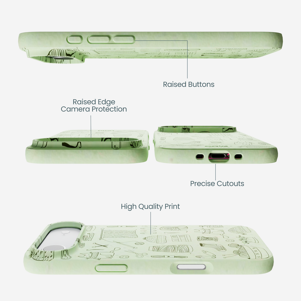 Sage Green Knit Nook iPhone Air Case