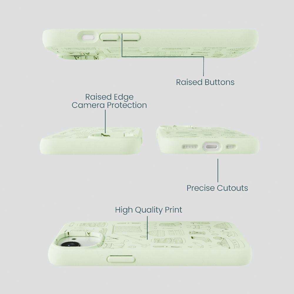 Sage Green Knit Nook iPhone 16e/17e Case