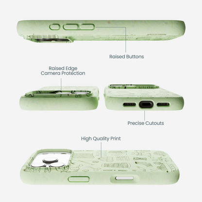 Sage Green Knit Nook iPhone 17 Pro Case